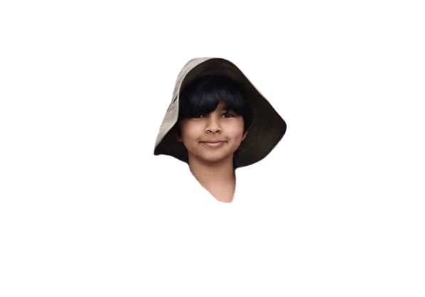 Win's head and neck while he wears a floppy hat.